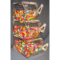 FixtureDisplays® Plexiglass acrylic 3-tier stackable candy bins 100855