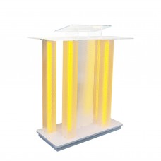 FixtureDisplays® Deluxe LED Lighted Church Podium Pulpit Event Lectern Funeral Home Hotel Debate Podium: 39.4