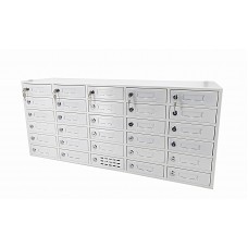 FixtureDisplays® 30-Slot Cell Phone Smartphone Charging Station Lockers Assignment Mail Slot Box USB Femal Ports in Each Slot  15252-USB