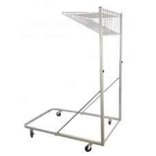 FixtureDisplays® Vertical File Rolling Stand for Blueprints, File Organizer Rack - Silver(returned unit - has scratches.)16742